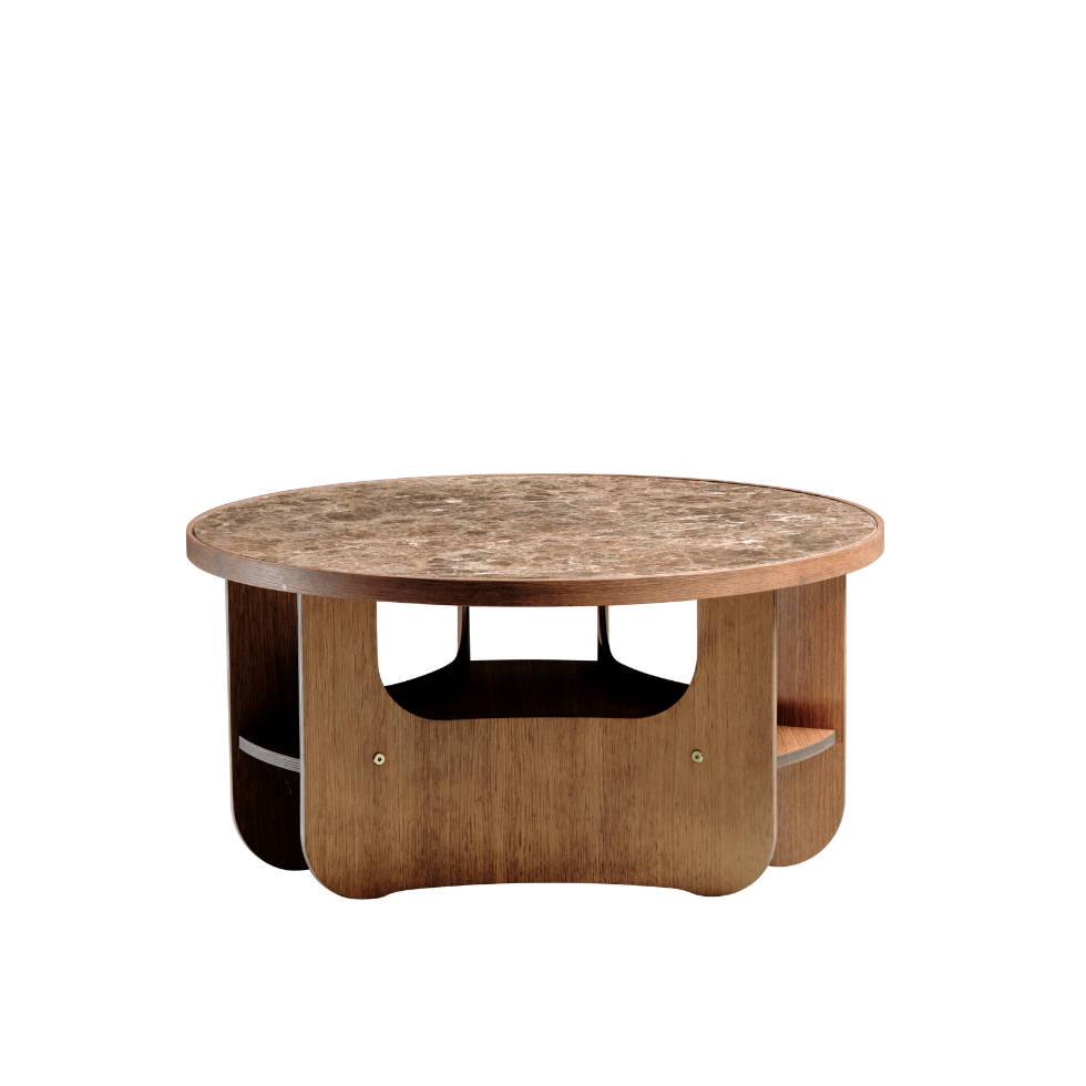 Vido sofabord - Røget eg + Marmor